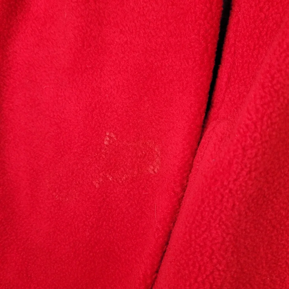 Starter‎ Vintage Nebraska Huskers Mens XL Red Fleece Quarter Zip Pullover Jacket